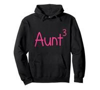 Proud Aunt Of Three Kids 3 Third Newborn Nephew Niece Pullover Hoodie