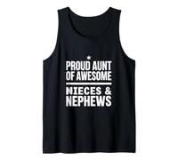 Proud Aunt Tribute, Bold Block Letter Family Message Design Tank Top