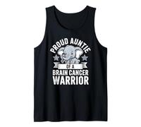Proud Auntie of a Brain Cancer Warrior Cute Elephant Tank Top
