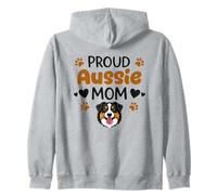 Proud Aussie Mom Australian Shepherd Dog Lover Zip Hoodie