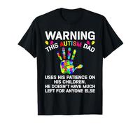 Proud Autism Dad Awareness Father Day Autistic Son Daughter T-Shirt