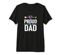 Proud Autism Dad Awareness Support Father Premium T-Shirt