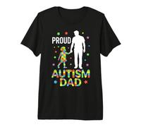 Proud Autism Dad Daddy Autistic Child Father Premium T-Shirt