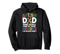 Proud Autism Dad - Raising My Hero Awareness Father Son Pullover Hoodie