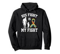 Proud Autism Dad & Son - His Fight Is My Fight Father Son Pullover Hoodie