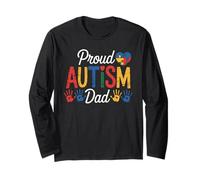 Proud Autism Dad - Special Needs Child Son Father Awareness Long Sleeve T-Shirt