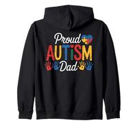Proud Autism Dad - Special Needs Child Son Father Awareness Zip Hoodie