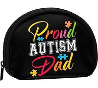 Proud Autism Dad Women and Girls Cute Fashion Coin Purse Wallet Bag Change Pouch Key Holder
