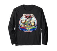 Proud Autism Mom Koala Bear Donut Milkshake Sunglasses ADHD Long Sleeve T-Shirt