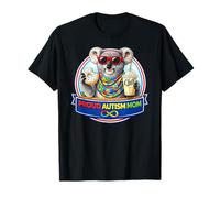 Proud Autism Mom Koala Bear Donut Milkshake Sunglasses ADHD T-Shirt