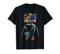 Proud Autism Mom Mother Autistic Kids Awareness Mama Bear T-Shirt