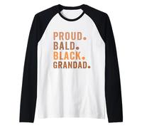 Proud Bald Black Grandad Fathers Day African American Raglan Baseball Tee