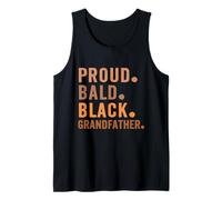 Proud Bald Black Grandfather Fathers Day African American Tank Top