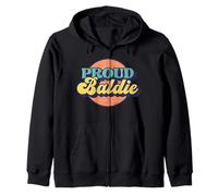 Proud Baldie Skinhead Loud And Prouds Natural Bald Zip Hoodie