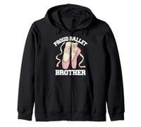 Proud Ballet Brother Funny Ballerina Dance Recital Zip Hoodie