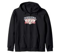 Proud Baseball Moms Squad, Little Leagues Mom Loud Crazy Zip Hoodie