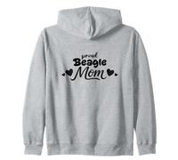 Proud Beagle Mom Beagle Dog Lover Zip Hoodie