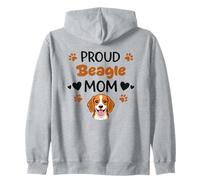 Proud Beagle Mom Beagle Dog Lover Zip Hoodie
