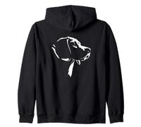 Proud Beagle Silhouette portrait dog mom Beagle dog Zip Hoodie
