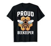 Proud Beekeeper Honey Bee Hexagon Hive Icon T-Shirt