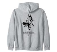 Proud Belgian Malinois Dad Funny Dog Owners Malinois Dog Zip Hoodie