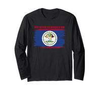 Proud Belize Flag Belizean Heritage Colors Long Sleeve T-Shirt