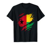 Proud Bissau-Guinean Design | Torn Ripped Guinea Bissau Flag T-Shirt