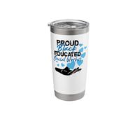 Proud Black Educated Social Worker Stainless Steel Insulated Tumbler