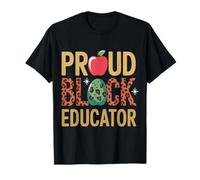 Proud Block Educator Leopard Print Teacher Appreciation T-Shirt