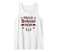 Proud Bobtail Mom Old English Sheepdog Dog Lover Tank Top