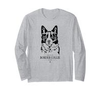 Proud Border Collie Dad Funny Dog Owners Collie Dog Long Sleeve T-Shirt