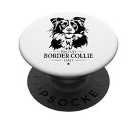 Proud Border Collie Dad Funny Dog Owners Collie Dog PopSockets Adhesive PopGrip