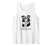 Proud Border Collie Dad Funny Dog Owners Collie Dog Tank Top