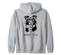 Proud Border Collie Dad Funny Dog Owners Collie Dog Zip Hoodie