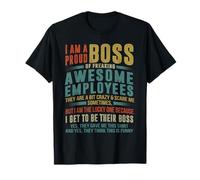 Proud Boss Of Freaking Awesome Employees Coworker Employed T-Shirt