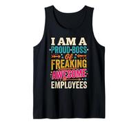 Proud Boss of Freaking Awesome Employees Funny Manager Tank Top
