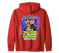 Proud Boss Of Freaking Awesome Employees Funny Manager Zip Hoodie