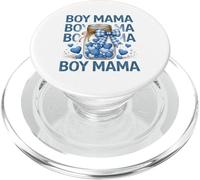 Proud Boy Mama Blue Hearts Mason Jar Gingham Bow PopSockets PopGrip for MagSafe