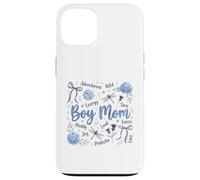 Proud Boy Mom Life Wild Sons Hydrangea Dragonfly Case for iPhone 13