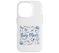 Proud Boy Mom Life Wild Sons Hydrangea Dragonfly Case for iPhone 14 Pro
