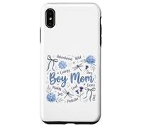 Proud Boy Mom Life Wild Sons Hydrangea Dragonfly Case for iPhone XS Max