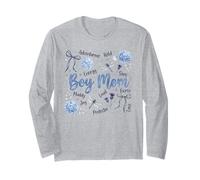 Proud Boy Mom Life Wild Sons Hydrangea Dragonfly Long Sleeve T-Shirt