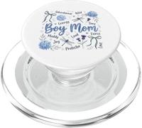 Proud Boy Mom Life Wild Sons Hydrangea Dragonfly PopSockets PopGrip for MagSafe