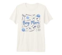 Proud Boy Mom Life Wild Sons Hydrangea Dragonfly Premium T-Shirt