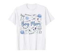 Proud Boy Mom Life Wild Sons Hydrangea Dragonfly T-Shirt