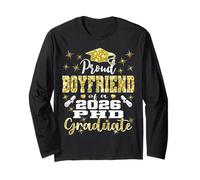 Proud Boyfriend Class of 2026 PHD Graduate Doctorate Long Sleeve T-Shirt