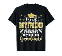 Proud Boyfriend Class of 2026 PHD Graduate Doctorate T-Shirt
