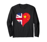 Proud British Chinese Pride on National Day A China UK Flag Long Sleeve T-Shirt