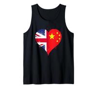 Proud British Chinese Pride on National Day A China UK Flag Tank Top