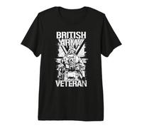 Proud British Veteran UK Flag Military Soldier Premium T-Shirt